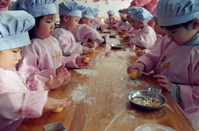 We made Christmas Cookies together