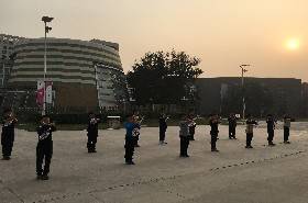 男武女舞——武术队特色课排练